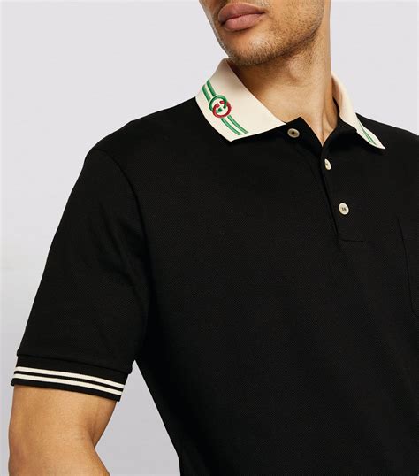 gucci black polo black face|Mens Gucci black Contrast.